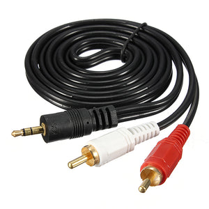 3.5mm Dual RCA Male Audio Y Cable For Mobile Phone CD Players