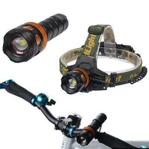 XML T6 LED Zoom Headlight Flashlight Torch Bike Bicycle