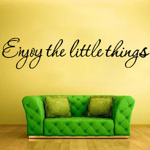 DIY Enjoy The Little Thing Removable Art Vinyl Quote Wall Sticker Mural