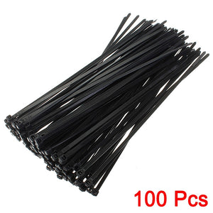 100Pcs 8inch Wire Cable Zip Ties Nylon Wrap 40 LBS Tensile Strap