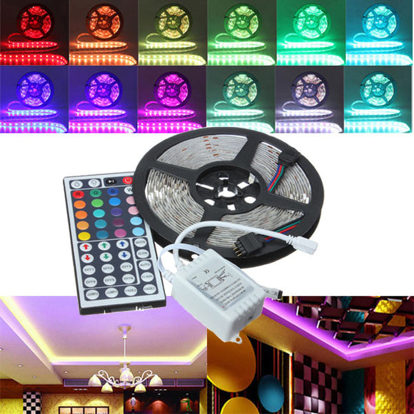 5M RGB 5050 SMD Non-waterproof 300 LED Lights Strip DC 12V