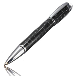 Baoer 79 Checked Cross Line Silver Ballpoint Pen