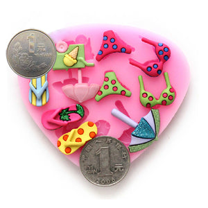 Beach Bikini Silicon Fondant Cake Decorating Supply Resin Flower Mold