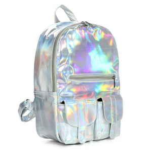 Hologram Laser Schoolbag Students Harajuku Preppy Style Backpack