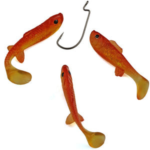 3PCS Capuchin Soft Fish Soft Bait Bass Lure Bait With Crank Hook