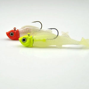 8CM Luminous Package Lead Fish Soft Lure Bionic Bait Bass Hook