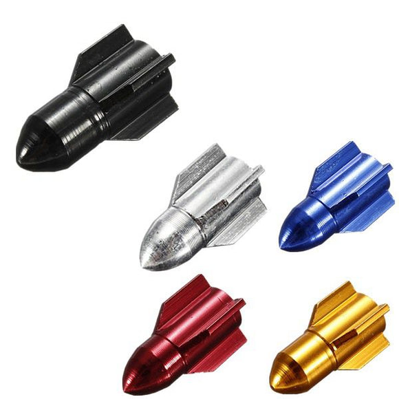 Rocket Shaped Bicycle Wheel Tire Air Valve Caps Cover