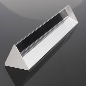 15cm Physics Optical Glass Triple Triangular Prism