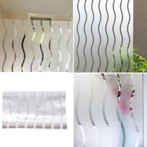 Frosted Window Film Stained Glass Vinyl Wavy Paper Privacy Covering