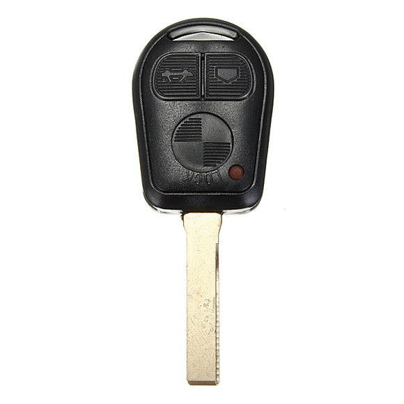 Fob 3 Button Remote Key Case For BMW M3 X5 Z4 325 330 Uncut Black