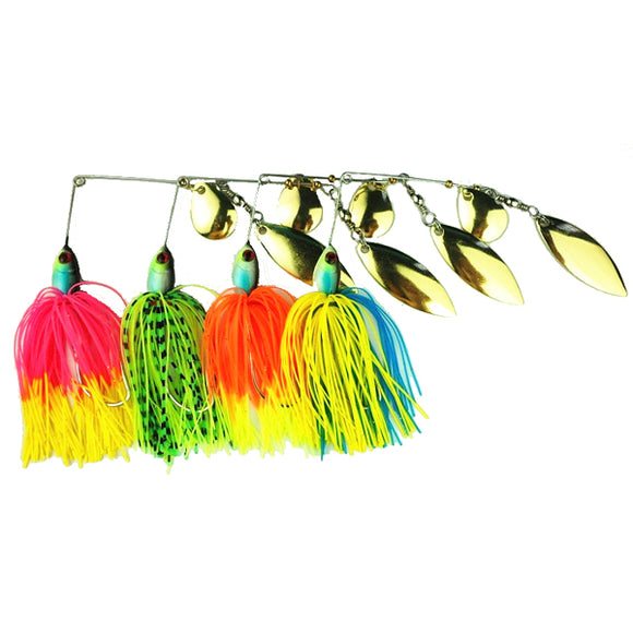 Fishing Lure Spinner Bait Rotary Composite Sequins Buzzbait Bass Lures