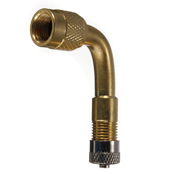 90 Degree Brass Air Tire Valve Extension for Motorcycle Car Scooter