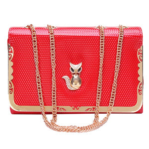 New Fashion Women Fox Chain Shoulder Bag Cross Body Bag