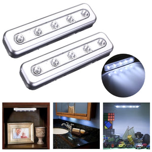 Tap Lights 5-LED Self Stick Under Cabinet Push Night Light