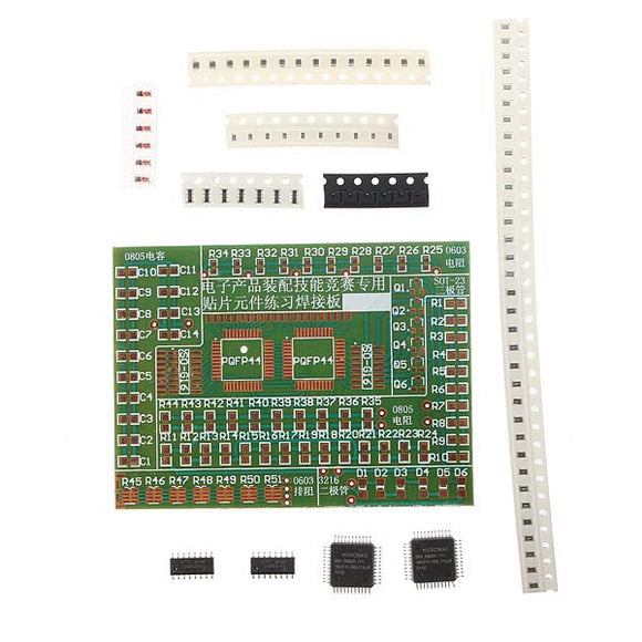 DIY Electronic SMD Components Solder Practice Plate Kit For Training