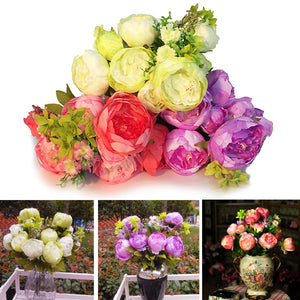 Artificial Silk Peony Flowers Home Wedding Party Bridal Decoration