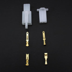 5X 2.8mm Male Female 2 Flat Way Connectors Terminal for Motorcycle Car