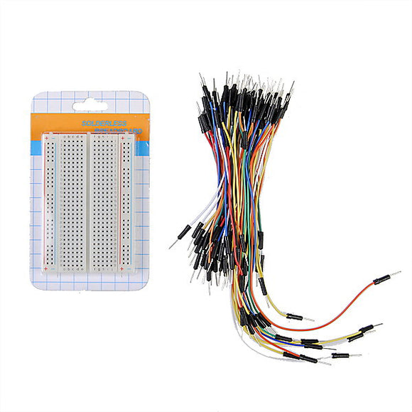 Prototype Board 400 Hole Breadboard + 65pcs Breadboard Jump Cable