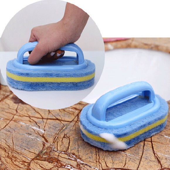 Plastic Handle Sponge Bath Brush Cleaning Tile Glass Clean Brushes