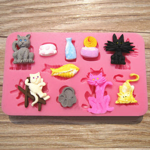 Silicone Cats Shape Cake Fondant Mold Cake Decoration Tool