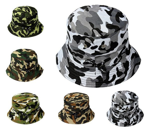 Bucket Camo Boonie Hat Outdoor Sun Cap Camping Hiking Unisex Men Women