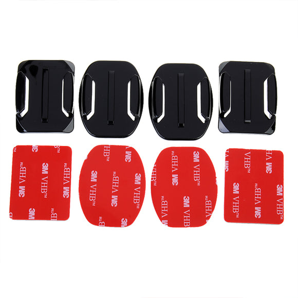 Flat Mounts+Curved Mounts with adhesive pads for SJcam  SJ4000 SJ5000 M10 SJ5000X  X1000 Gopro