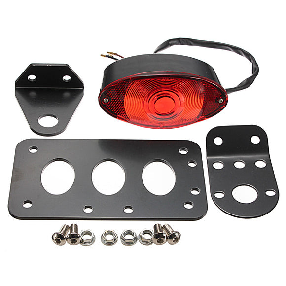 12V SidE-mount License Plate Frame Bracket Tail Light for Harley