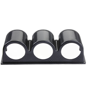 52mm Carbon Fiber Look Dash 3 Hole Gauge Meter Mount Holder Pod