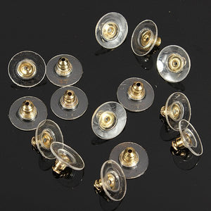 50PCS Metal Dome Ear Plug Earring Ear Stud Plug Craft