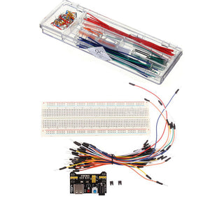 MB-102 Breadboard + Power Supply + 140pcs Jumper Cable Dupont Wire Kits