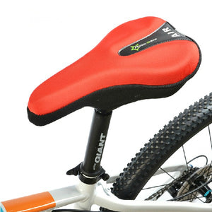 Bicycle Saddle Cover Bike Seat Cushion 3D Gel Pad Reflective Tail