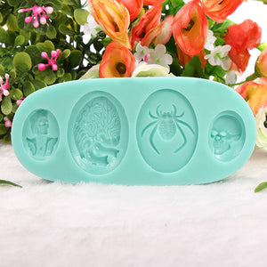 Spiders And Plants Sugar Silicone Cake Mold Creative Baking Tools Multifunction Kitchen Accessories