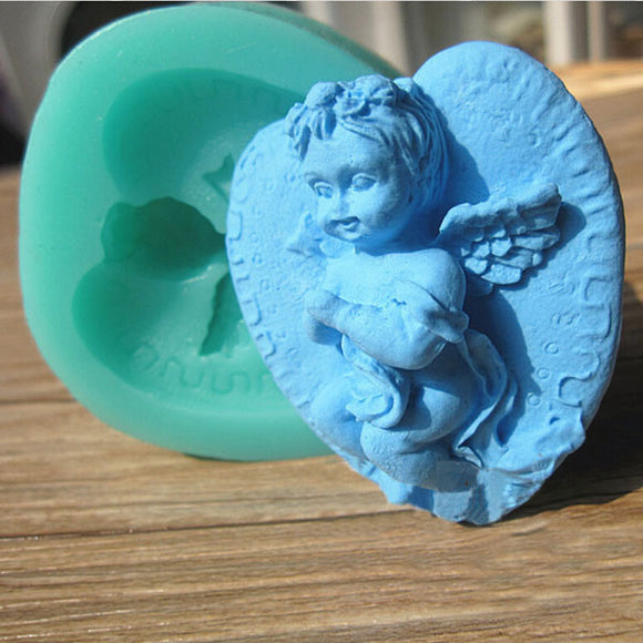 Silicone 3D Angel Baby Cake Mold Fondant Sugar Mould Creative  Baking Tools