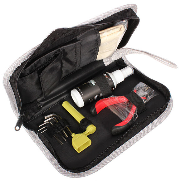 Prefox TK002 Guitar Accessories Maintenance Kit Scissors Tuners Repair Tool Bag