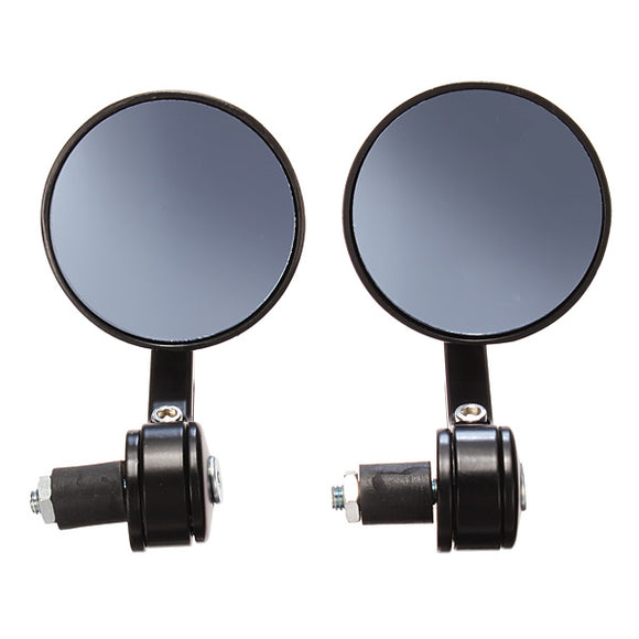 7/8 CNC Universal Motorcycle HandleBar Black Rear View Mirror