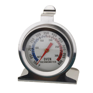 Stainless Steel Oven Thermometer Large Dial Temperature Gauge Kitchen Cooking Tool