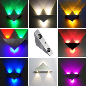 Modern High Power 3W LED Triangle Decoration Wall Light Sconce Spot