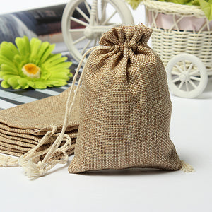 Faux Burlap Hessian Mini Bags Rustic Wedding Favor Gift Bag