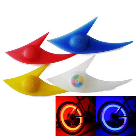 A Pair of Bicycle Wheel Light Shark Shape Spokes LED Bike Multicolor