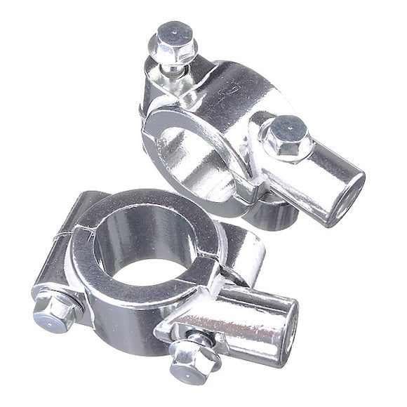 7/8 Handlebar Chrome Motorcycle Mirror Adaptor Holder Mount Brackets