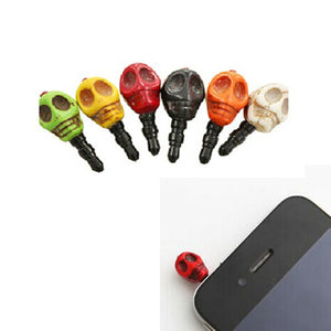 Halloween Gift Skull Dustproof Plug For Mobile Phone