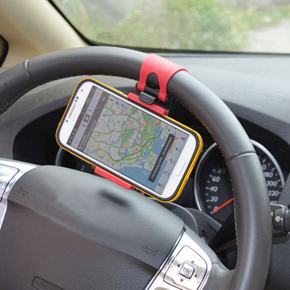 Car Steel Ring Wheel Mount Holder Rubber Band For Mobile Phone GPS