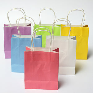 Colorful Kraft Paper Gift Bag Wedding Party Handle Paper Gift Bags