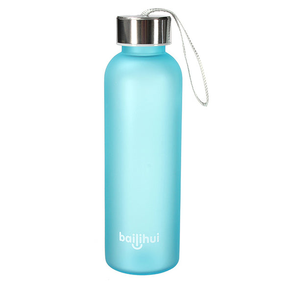 600ML Sports Camping Traveling Portable Frosted Water Bottle