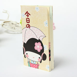 Kimono Girl Diary Pocket Notebook Note Paper Journal Planner Schedule