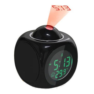 Multifunction LCD Talking Projection Alarm Clock Time & Temp Display