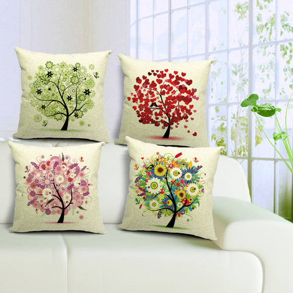 Fresh Life Tree Pillow Case Home Office Car Pillowcase