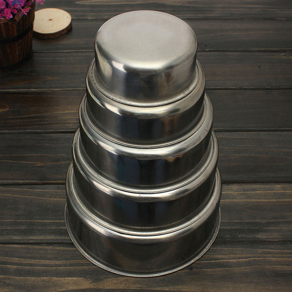 5pcs Stainless Steel Food Container Bowls Crisper Lunch Box