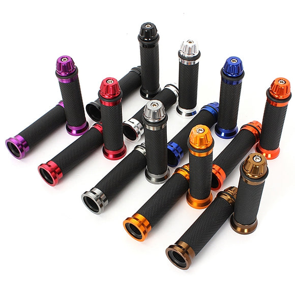 CNC 22mm Aluminum Motorcycle Dirt Bike Hand Grips Handlebar Rubber