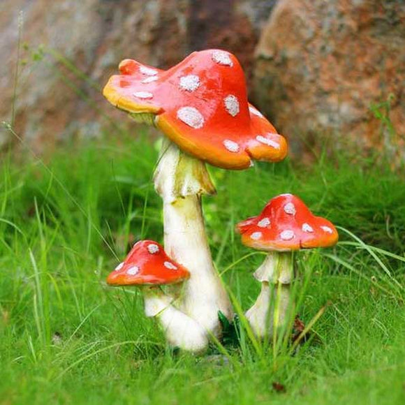 Mini Landscape Resin Mushroom Home Office Garden Decoration